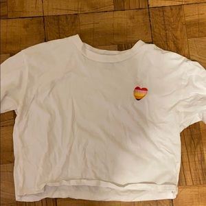 White-long sleeved crop-top